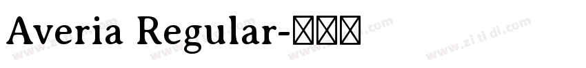Averia Regular字体转换